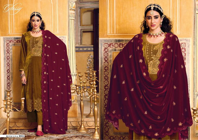 Moksha By Glossy 8901 To 8906 Salwar Suits Catalog